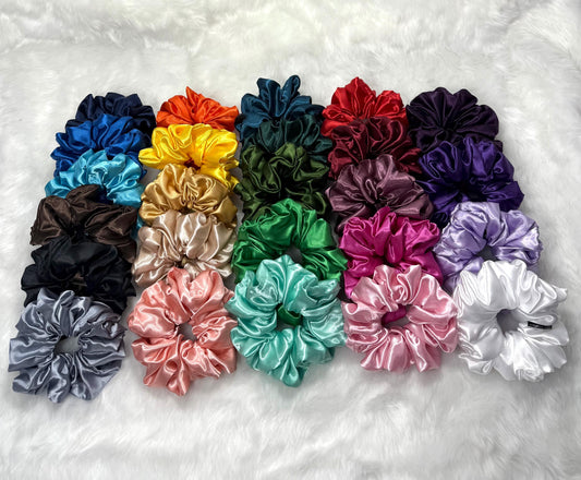 Luxury Handmade scrunchies, Silky satin scrunchies, Elegant scrunchies, Large scrunchies,Women Hair accessories,