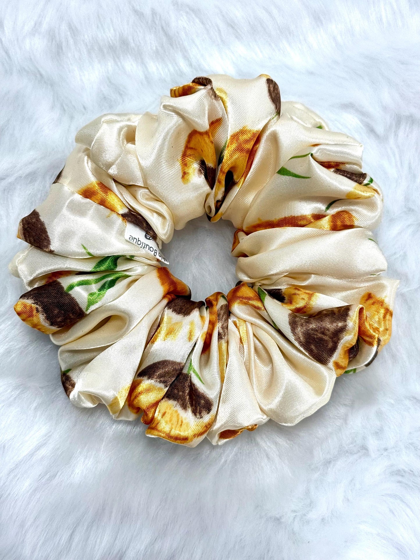 Silky satin scrunchies. Handmade scrunchies. Large size scrunchies.