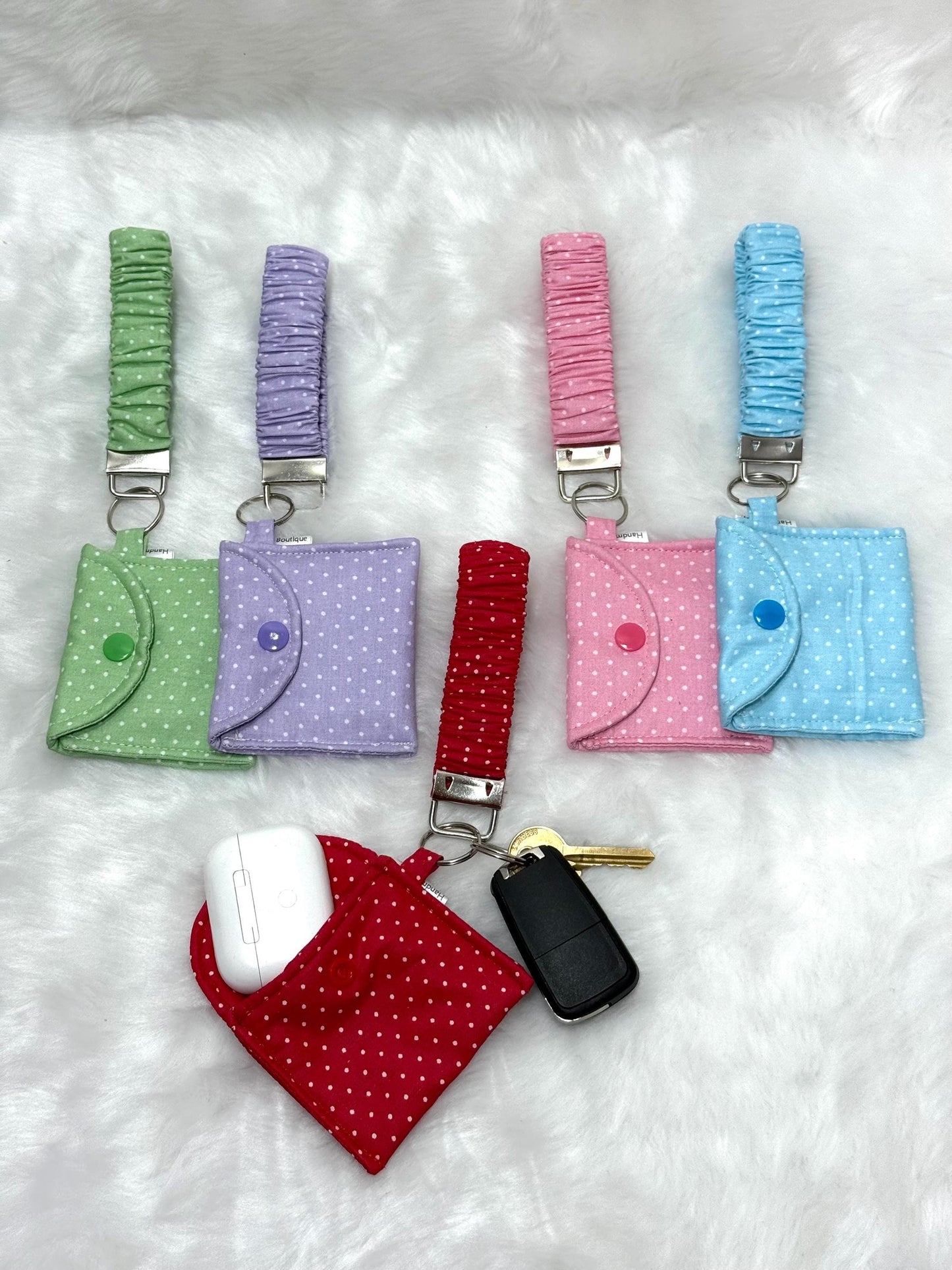 Scrunchie key holder/ Keychain Wristlet Strap Wristband Variety / Cute lanyard / Loop keychain / wristlet / Coin pouch / keychain wallet /
