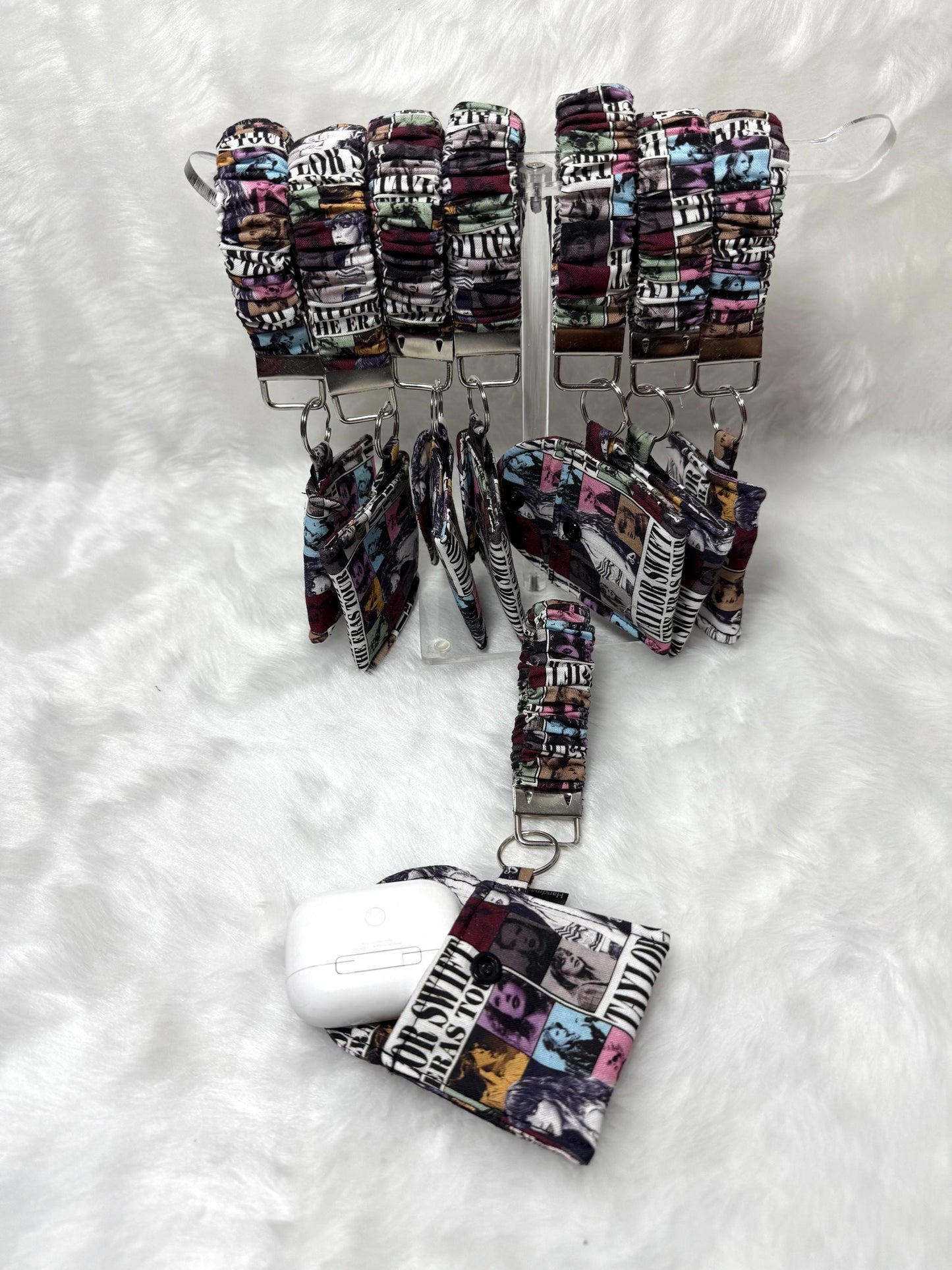 Scrunchie key holder/ Keychain Wristlet Strap Wristband Variety  Loop keychain / wristlet / Coin pouch / keychain wallet /