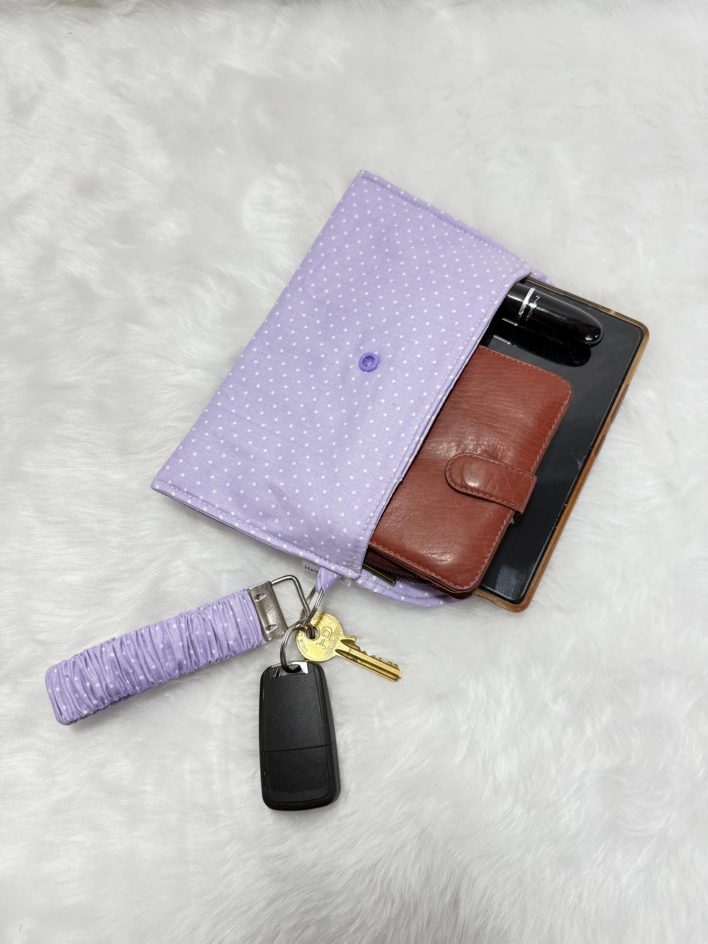 Key holder with wallet/ Keyring holder with pouch/Padded wallet