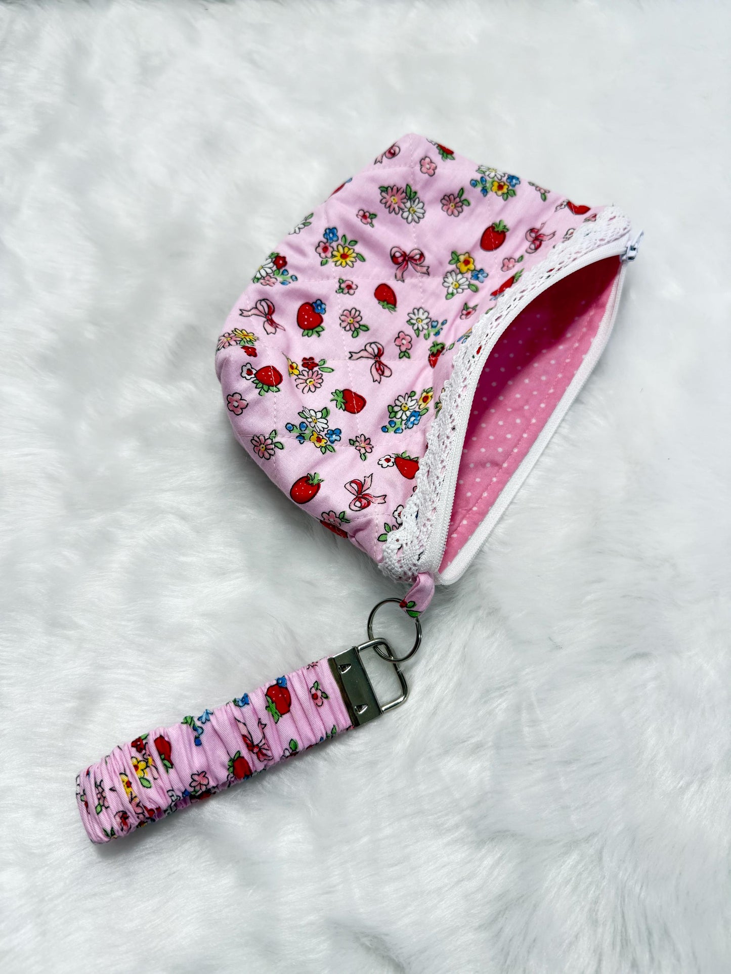 Make up pouch/ Make up pouch with key holder/ Mini bag/ Make up bag