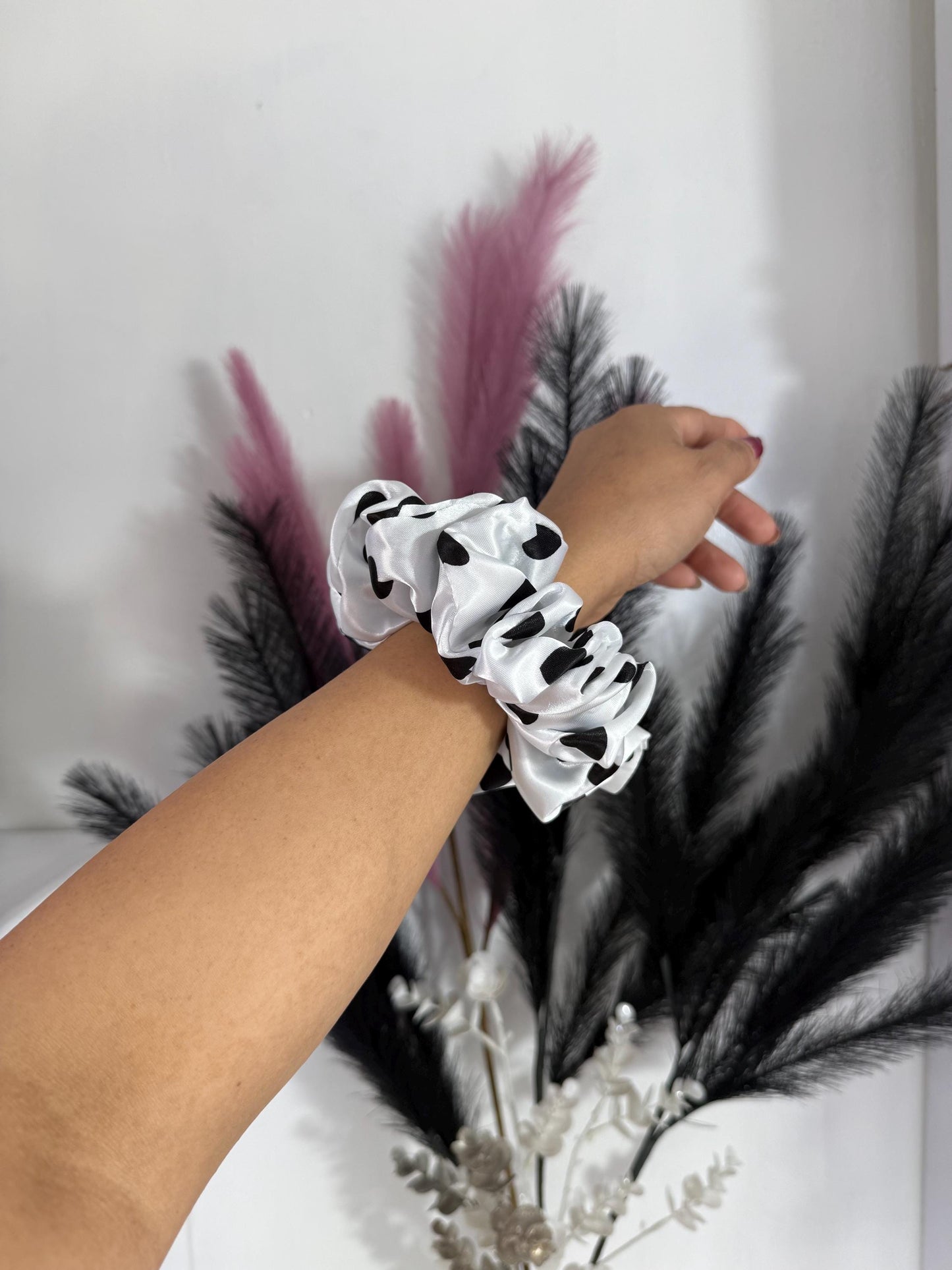Large scrunchies/ Heart scrunchies/ Silky Satin Scrunchies/ Handmade Scrunchies