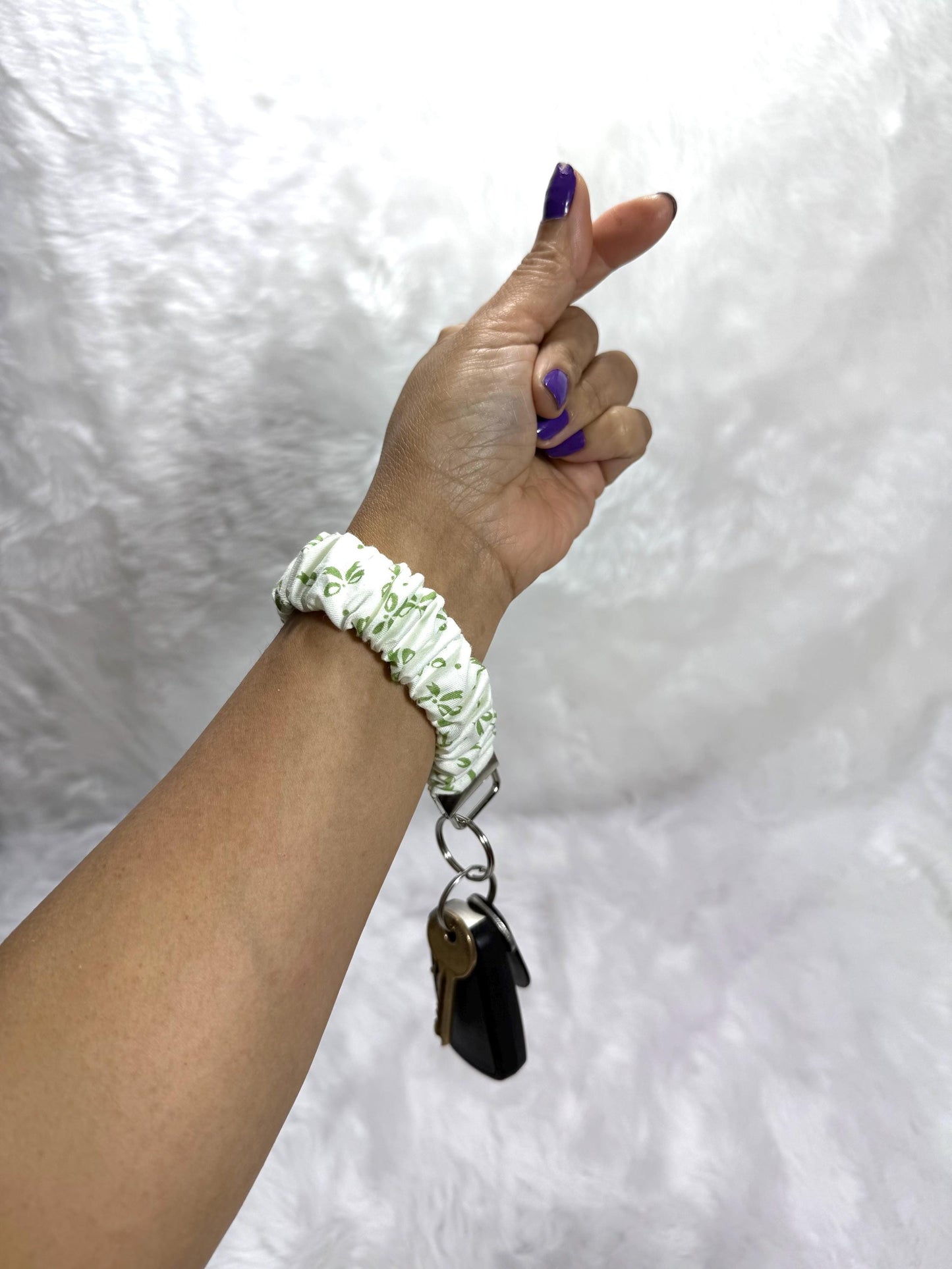 Scrunchie key holder/ Keychain Wristlet Strap Wristband Variety / Loop keychain / wristlet /