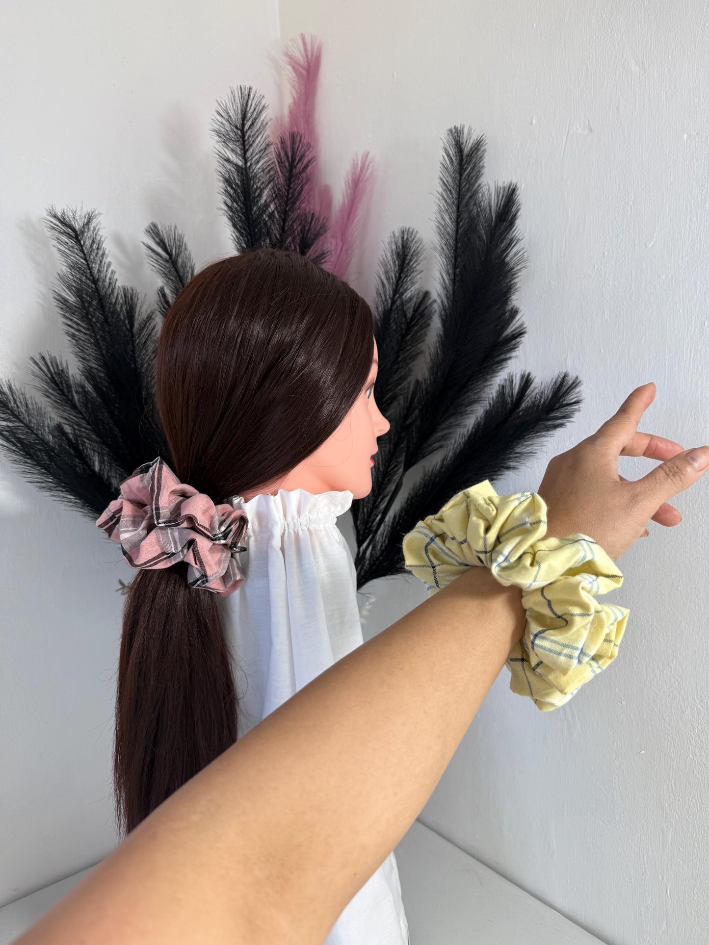 Large cotton scrunchies, Handmade hair scrunchies. Luxury handmade scrunchies, Handmade hair accessories, Ladies hair ties.