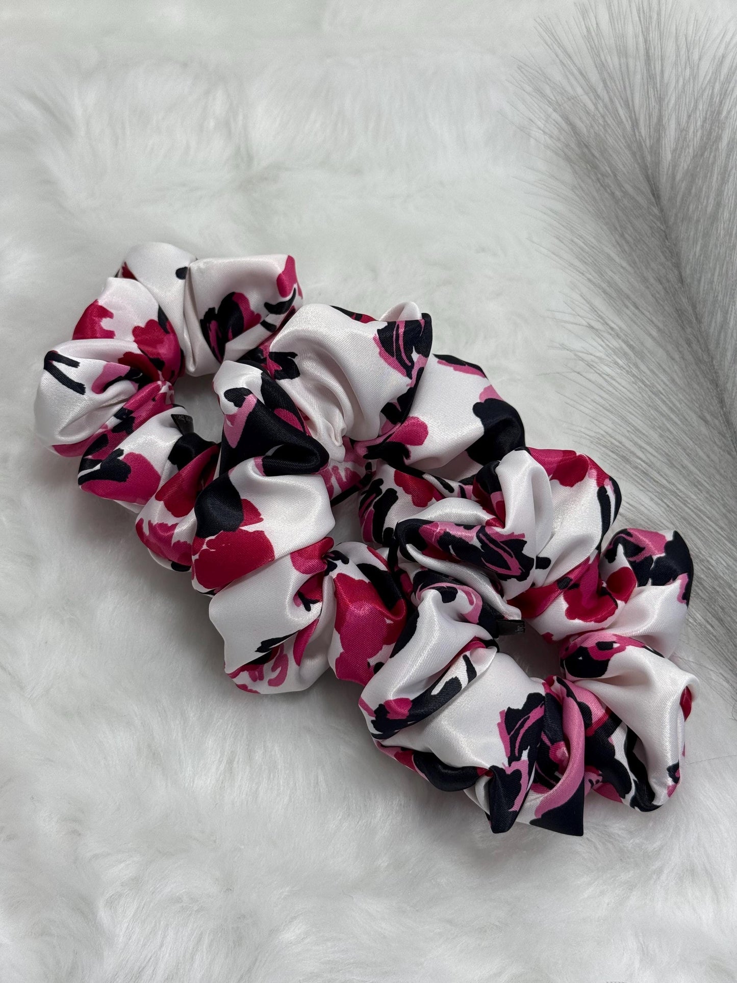 Luxury handmade scrunchies, Elegant scrunchies, Silky satin scrunchies, Elegant hair tie.