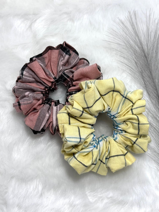Large cotton scrunchies, Handmade hair scrunchies. Luxury handmade scrunchies, Handmade hair accessories, Ladies hair ties.