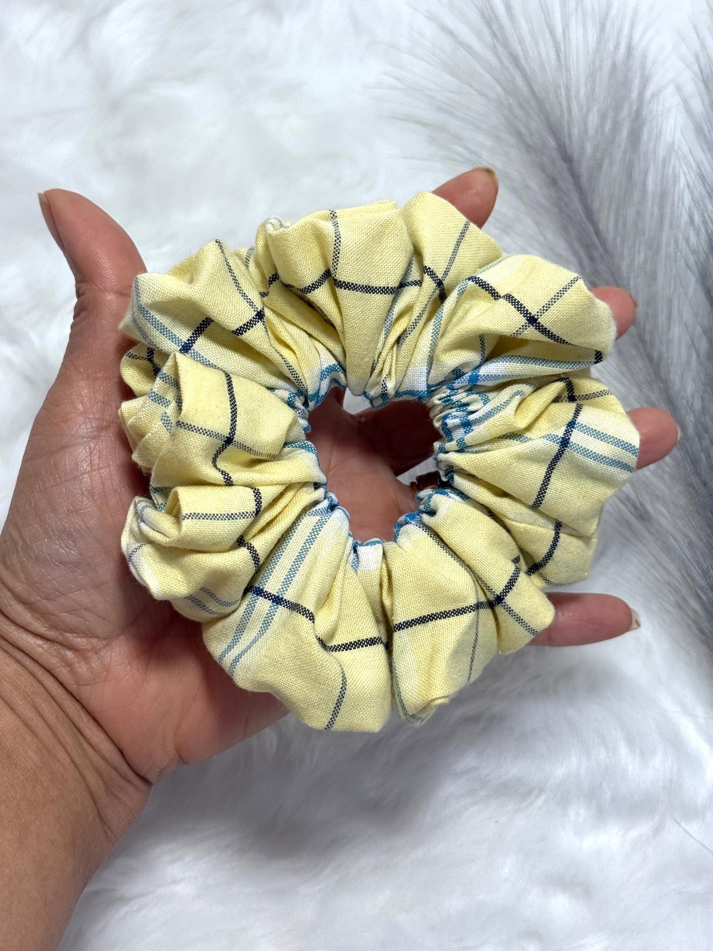 Large cotton scrunchies, Handmade hair scrunchies. Luxury handmade scrunchies, Handmade hair accessories, Ladies hair ties.