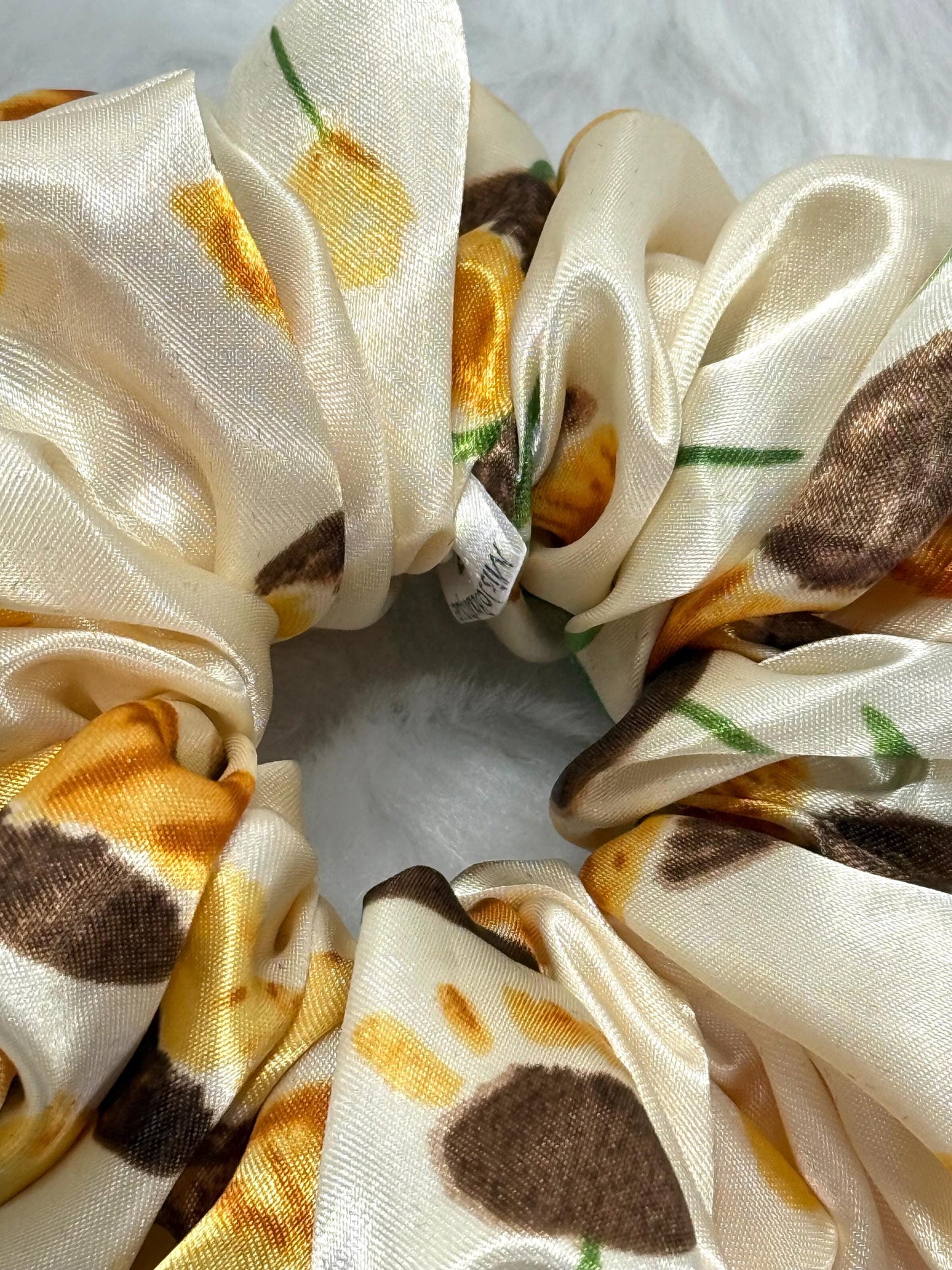 Silky satin scrunchies. Handmade scrunchies. Large size scrunchies.
