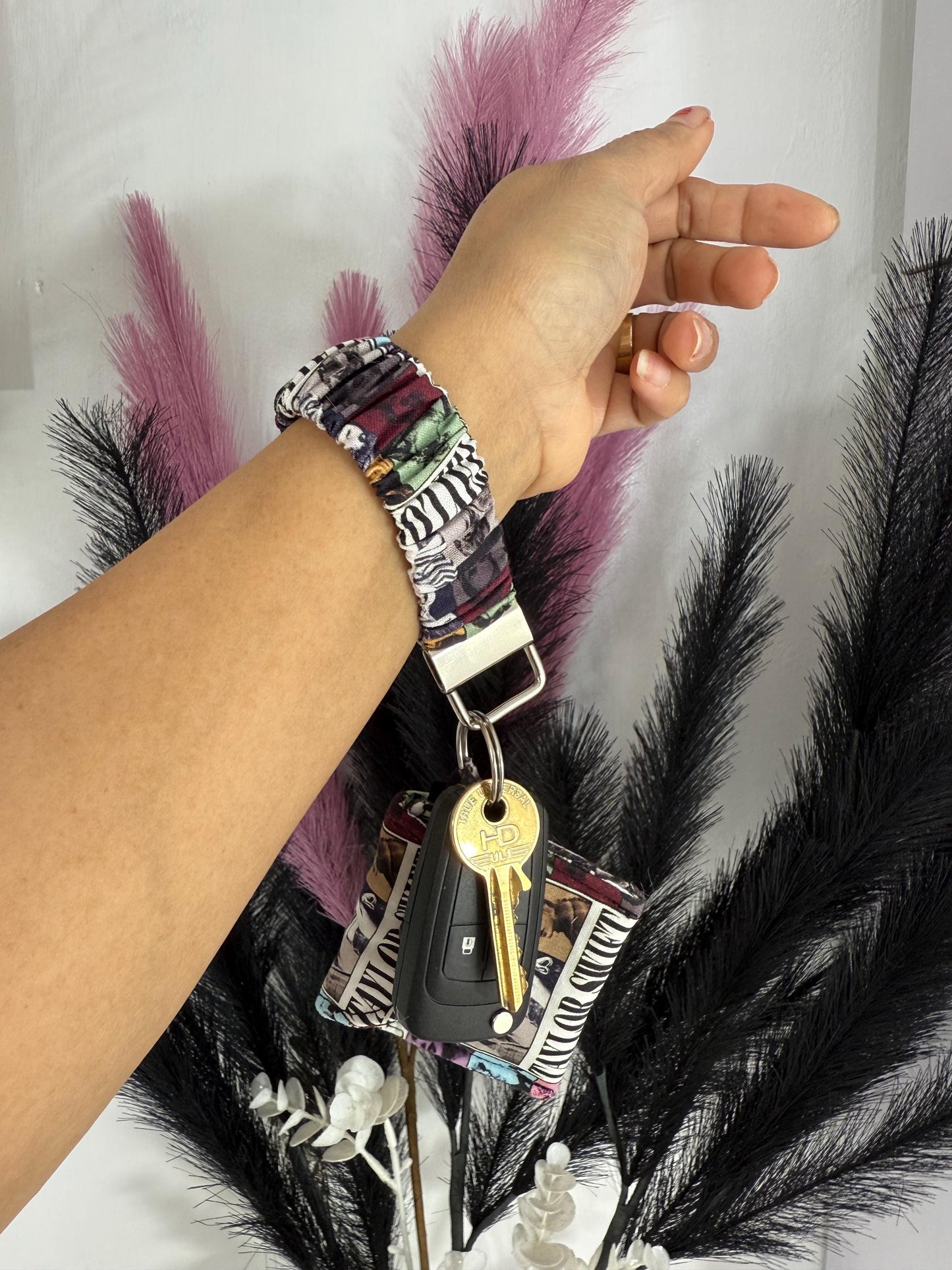Scrunchie key holder/ Keychain Wristlet Strap Wristband Variety  Loop keychain / wristlet / Coin pouch / keychain wallet /