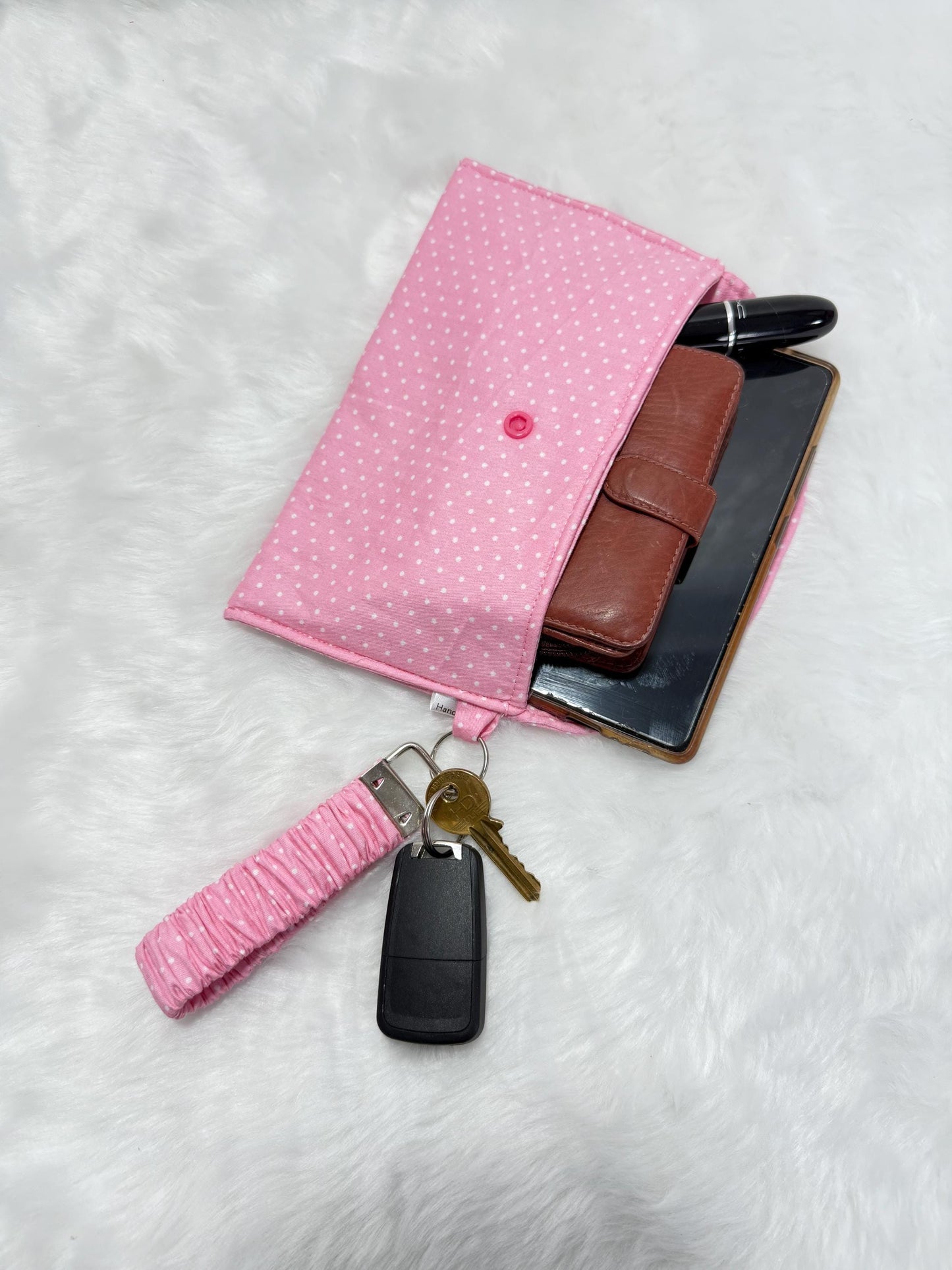 Key holder with wallet/ Keyring holder with pouch/Padded wallet