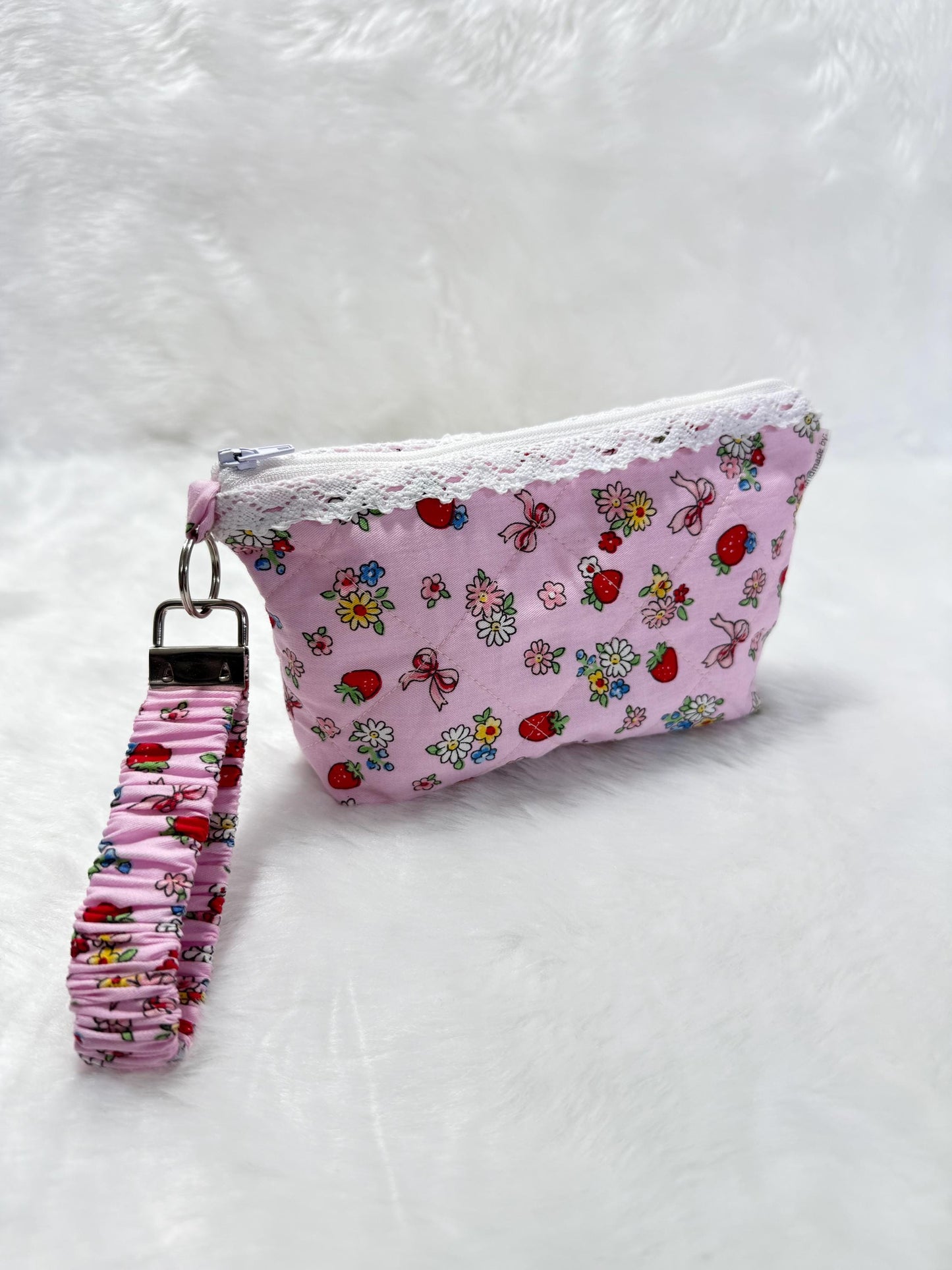 Make up pouch/ Make up pouch with key holder/ Mini bag/ Make up bag