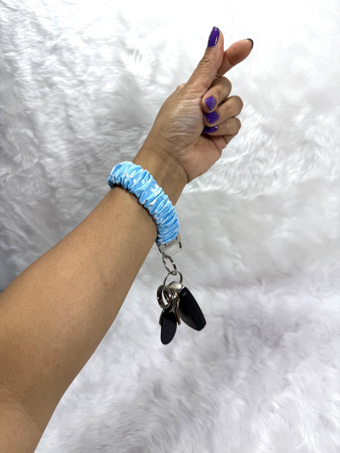 Scrunchie key holder/ Keychain Wristlet Strap Wristband Variety / Loop keychain / wristlet /