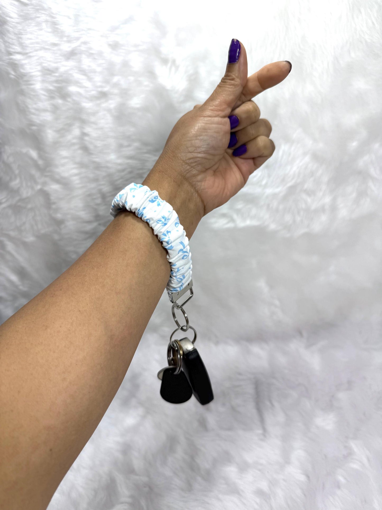Scrunchie key holder/ Keychain Wristlet Strap Wristband Variety / Loop keychain / wristlet /